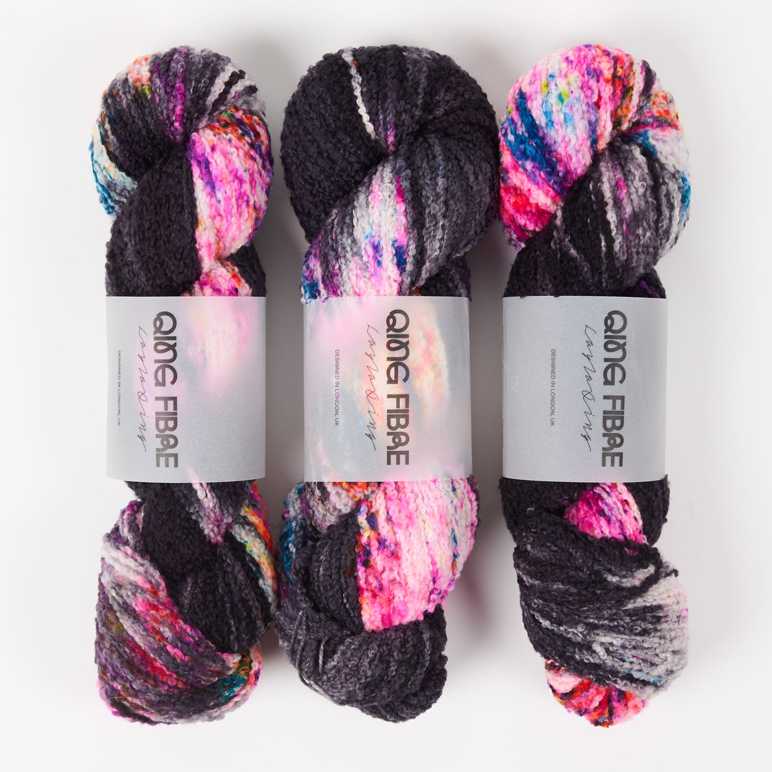 Qing Fibre TEDDY - PANDA Merino wool DK black Yarn