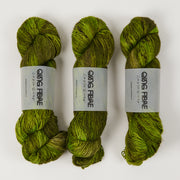 Qing Fibre QING YAK SINGLES - MATRIX Merino wool Yak Silk Fingering green Yarn