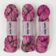 Qing Fibre QING YAK SINGLES - SIBERIA Merino wool Yak Silk Fingering pink Yarn