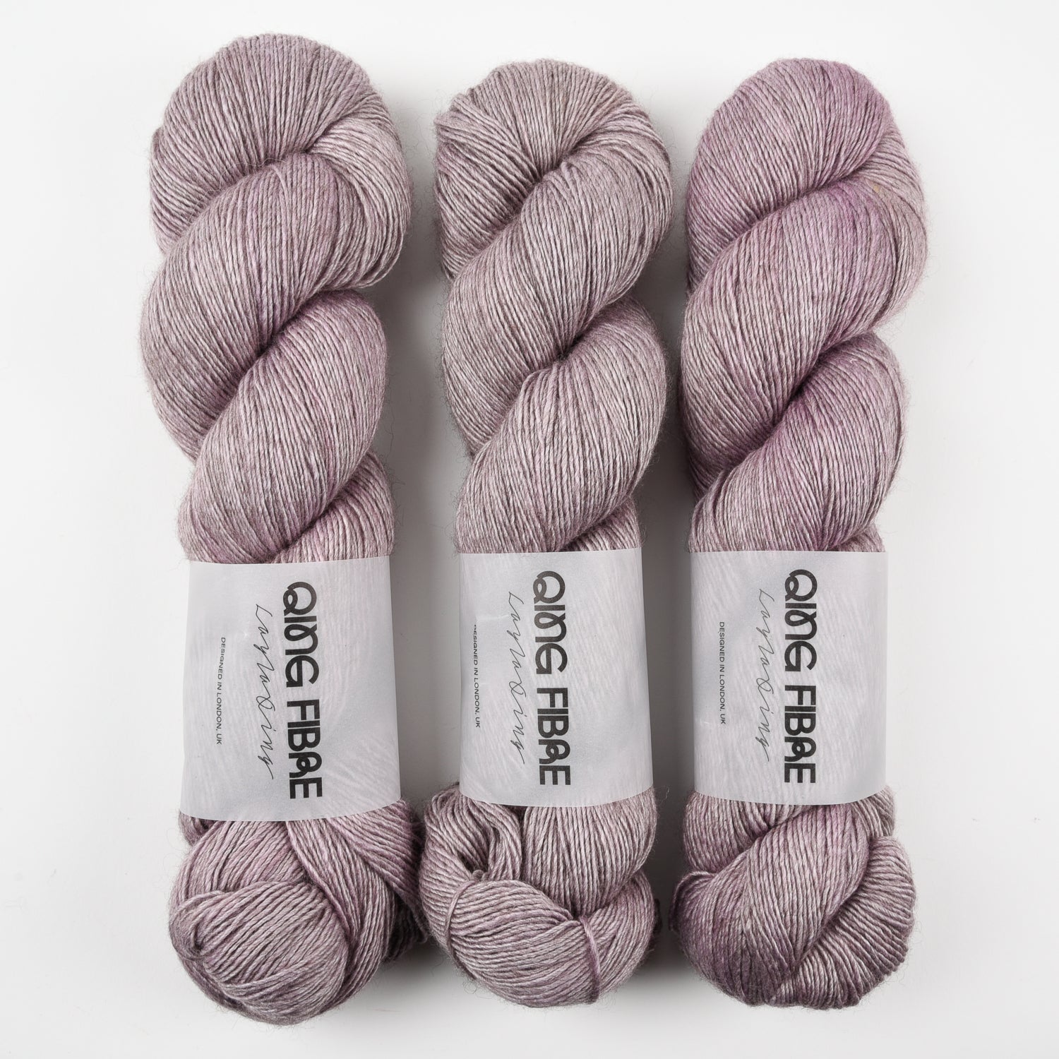 Qing Fibre QING YAK SINGLES - THISTLE Merino wool Yak Silk Fingering purple grey Yarn