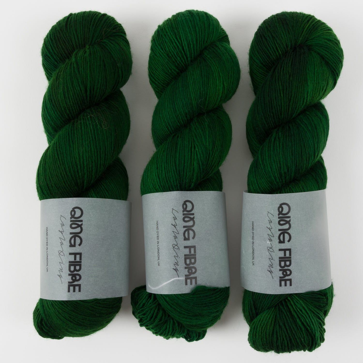 Qing Fibre DASHING SASSY - FOREST Merino wool Fingering green Yarn