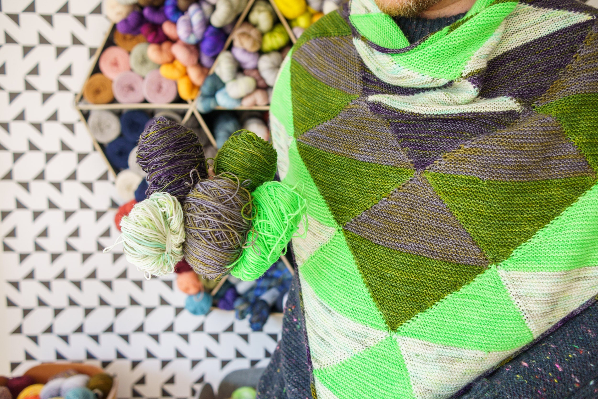 QUILTING TRIANGLES SHAWL PATTERN