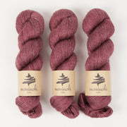 Mominoki Yarn RAMIE SILK - BLACK CHERRY Wool Ramie Silk Fingering pink Yarn