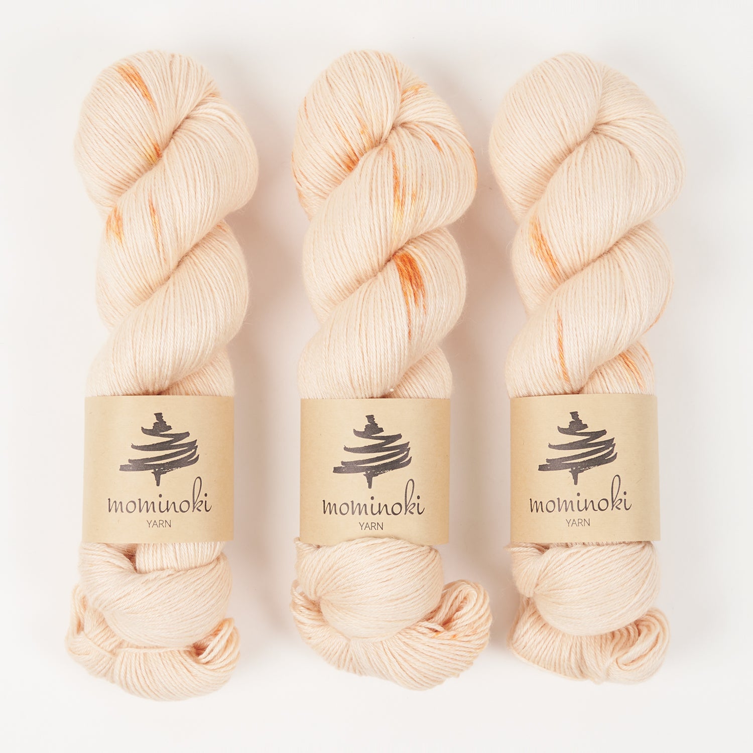 Mominoki Yarn RAMIE SILK - KIMONO Wool Ramie Silk Fingering peach Yarn