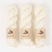 Mominoki Yarn RAMIE SILK - PURE WHITE Wool Ramie Silk Fingering white Yarn