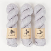 Mominoki Yarn RAMIE SILK - SILVER Wool Ramie Silk Fingering grey Yarn