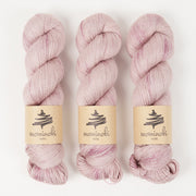 Mominoki Yarn RAMIE SILK - STRAWBERRY CREAM Wool Ramie Silk Fingering pink Yarn