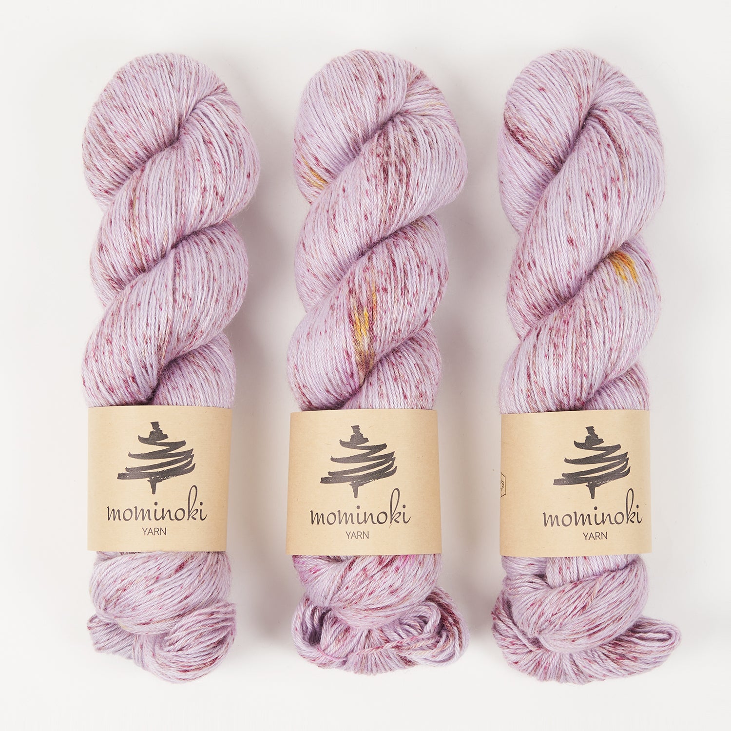 Mominoki Yarn RAMIE SILK - TAM TAM Wool Ramie Silk Fingering purple Yarn