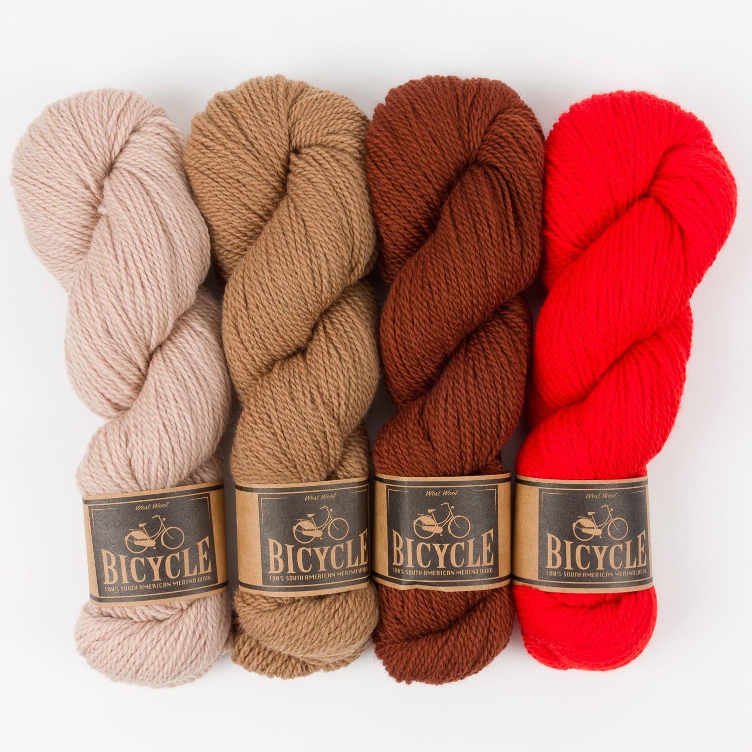West Wool RED BISCUIT Merino wool Fingering Quick Kits