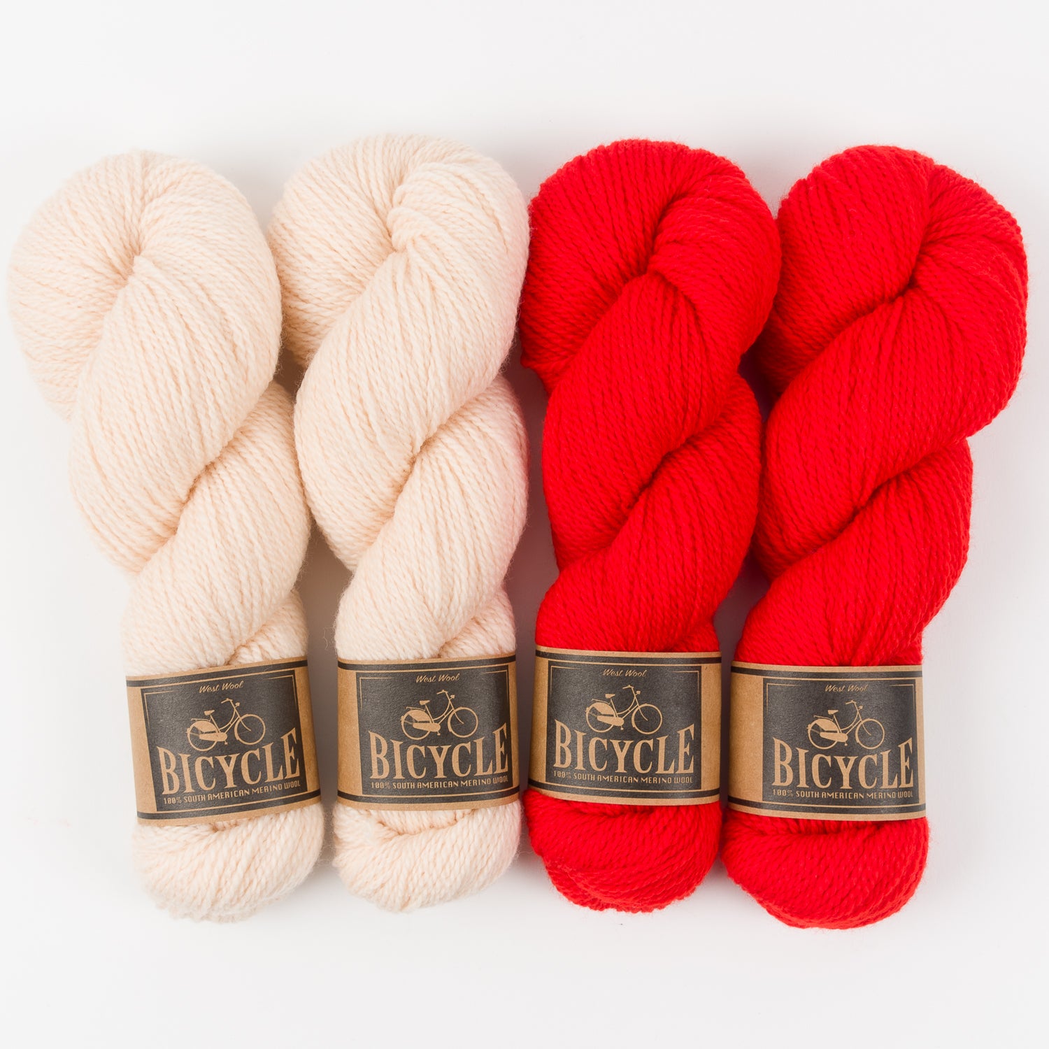 West Wool RED PEACHES Merino wool Fingering Quick Kits