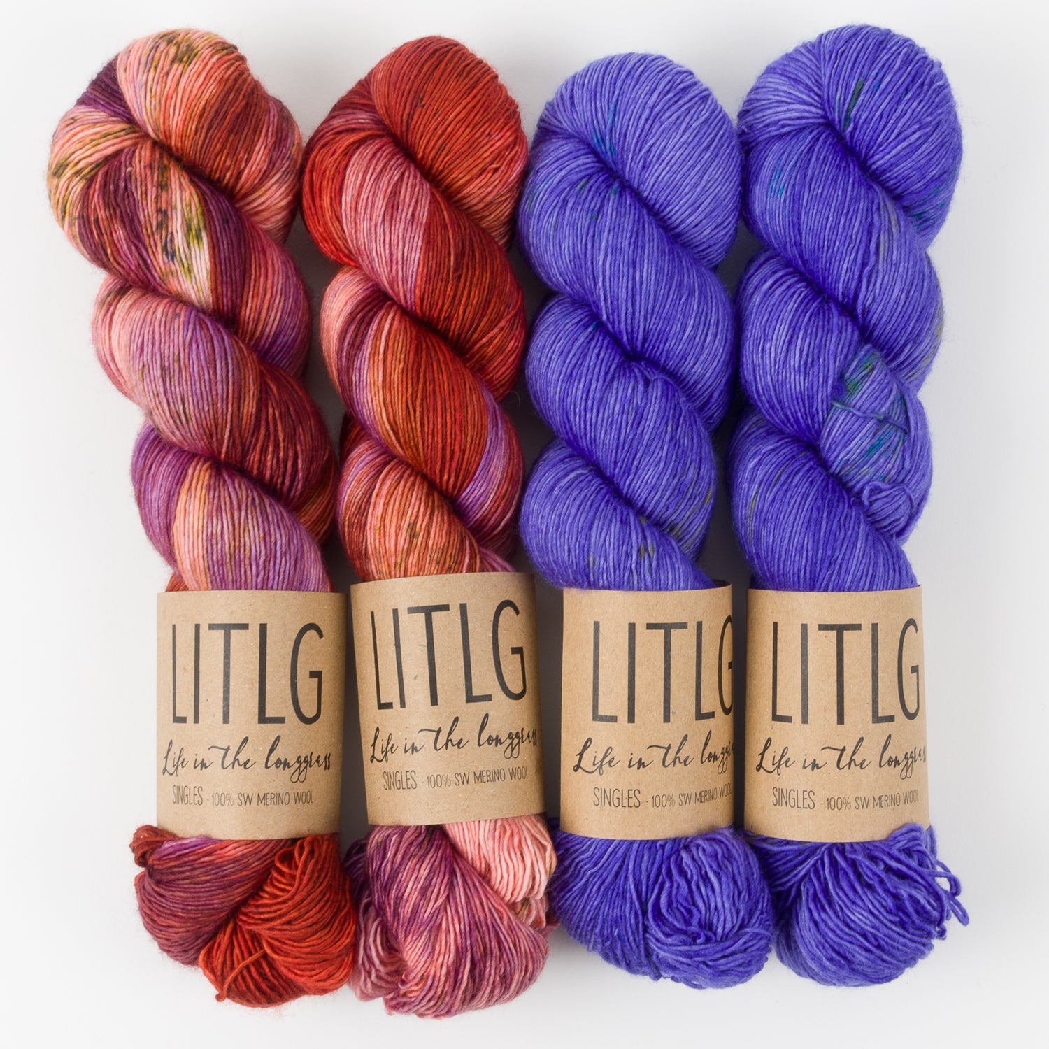 Life in The Long Grass RED VOLTS Merino wool Fingering Quick Kits