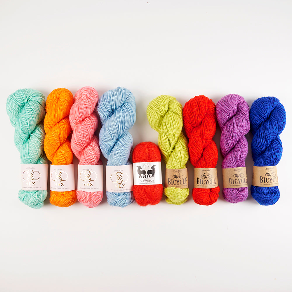 Red Hot Rainbow Kaleidoscope - West Wool - MKAL 2026