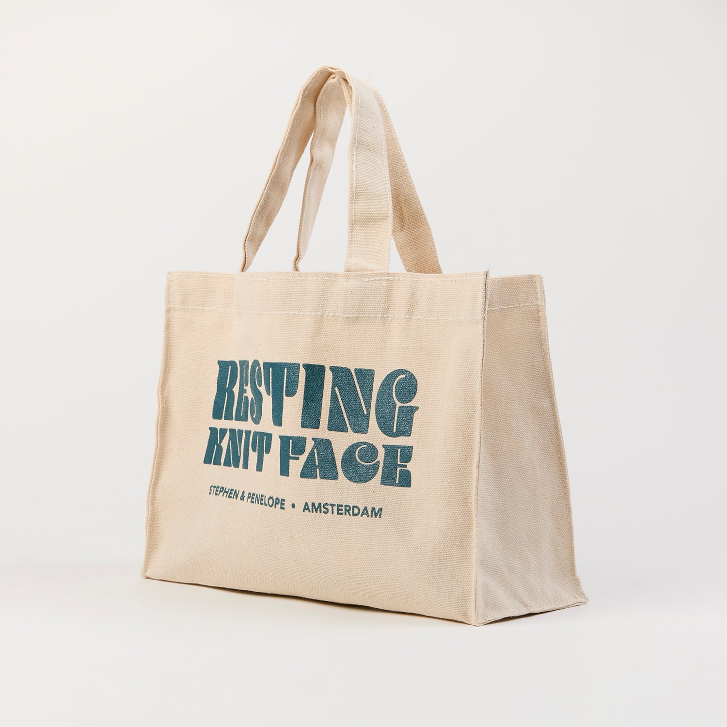 RESTING KNIT FACE - STEPHEN & PENELOPE PROJECT BAG