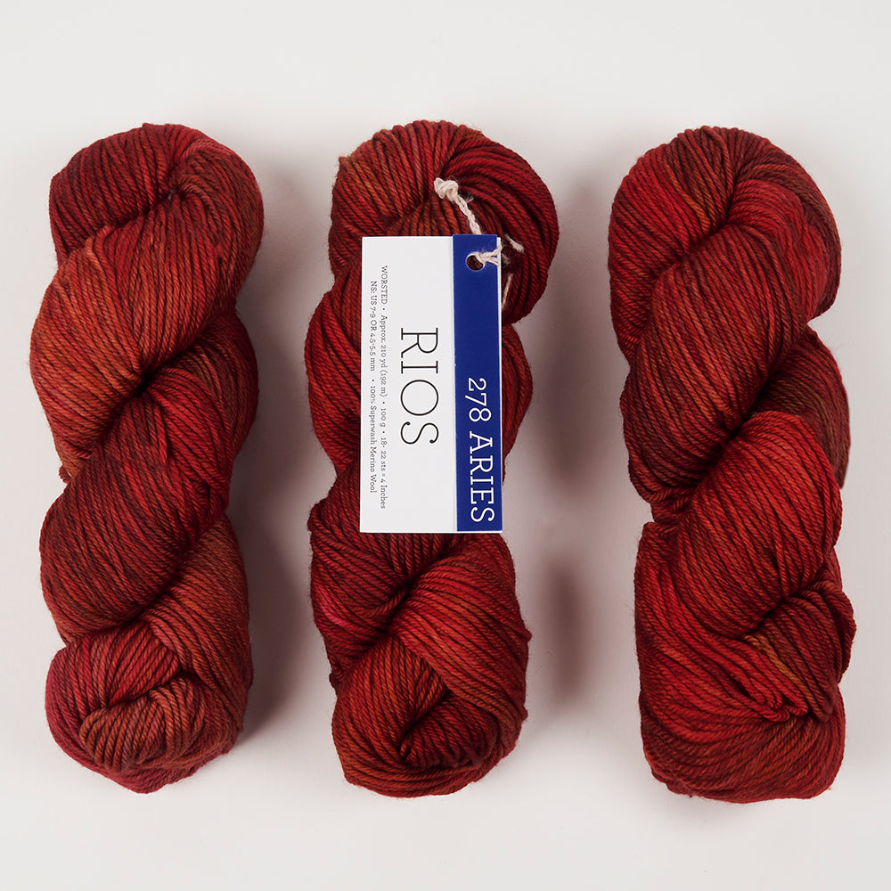 Malabrigo RIOS - ARIES Merino wool Worsted red Yarn