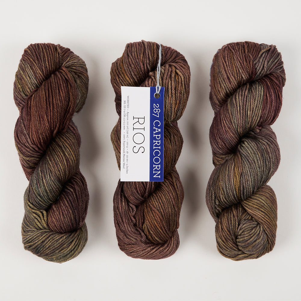 Malabrigo RIOS - CAPRICORN Merino wool Worsted multicolour brown Yarn