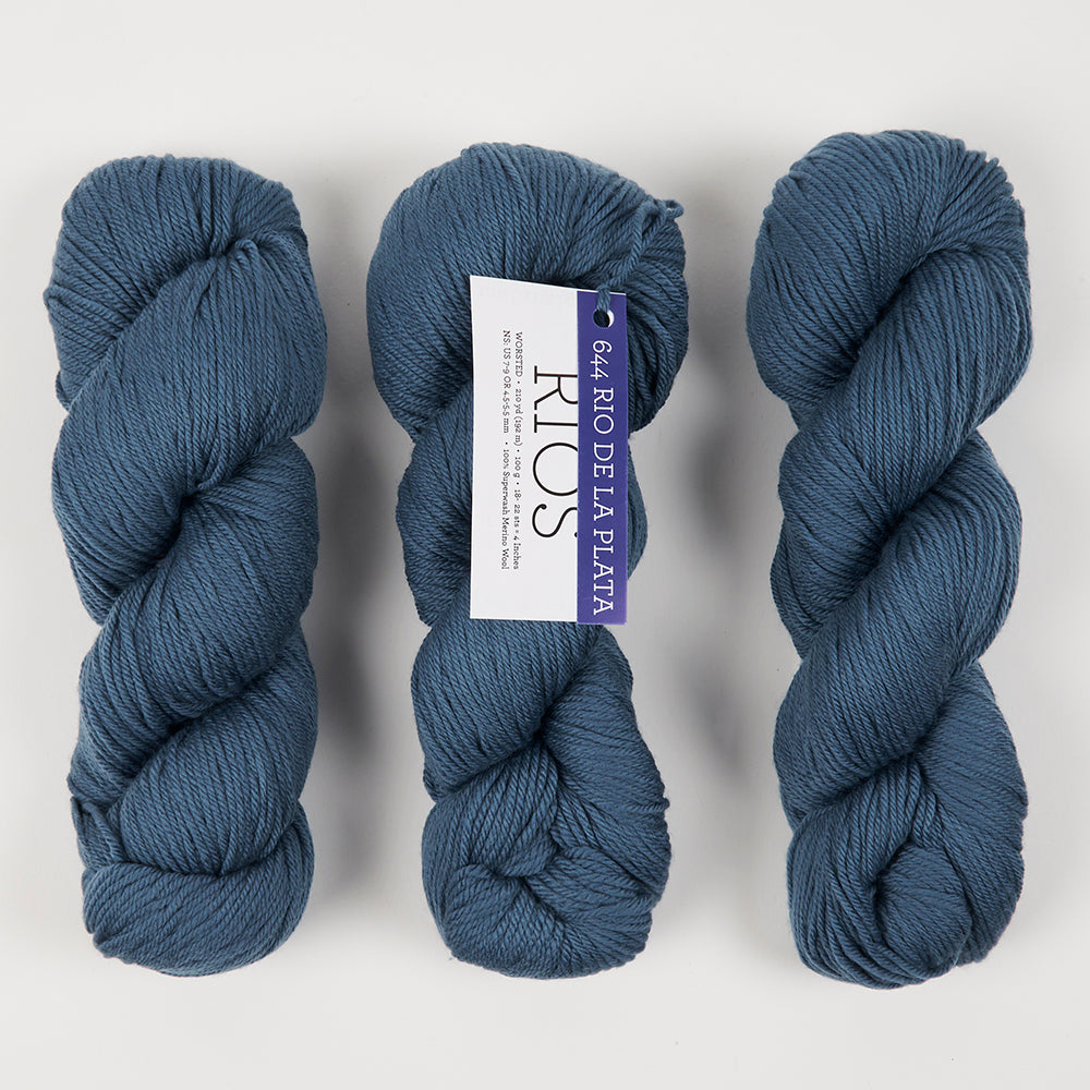 Malabrigo RIOS - RÍO DE LA PLATA Merino wool Worsted blue Yarn