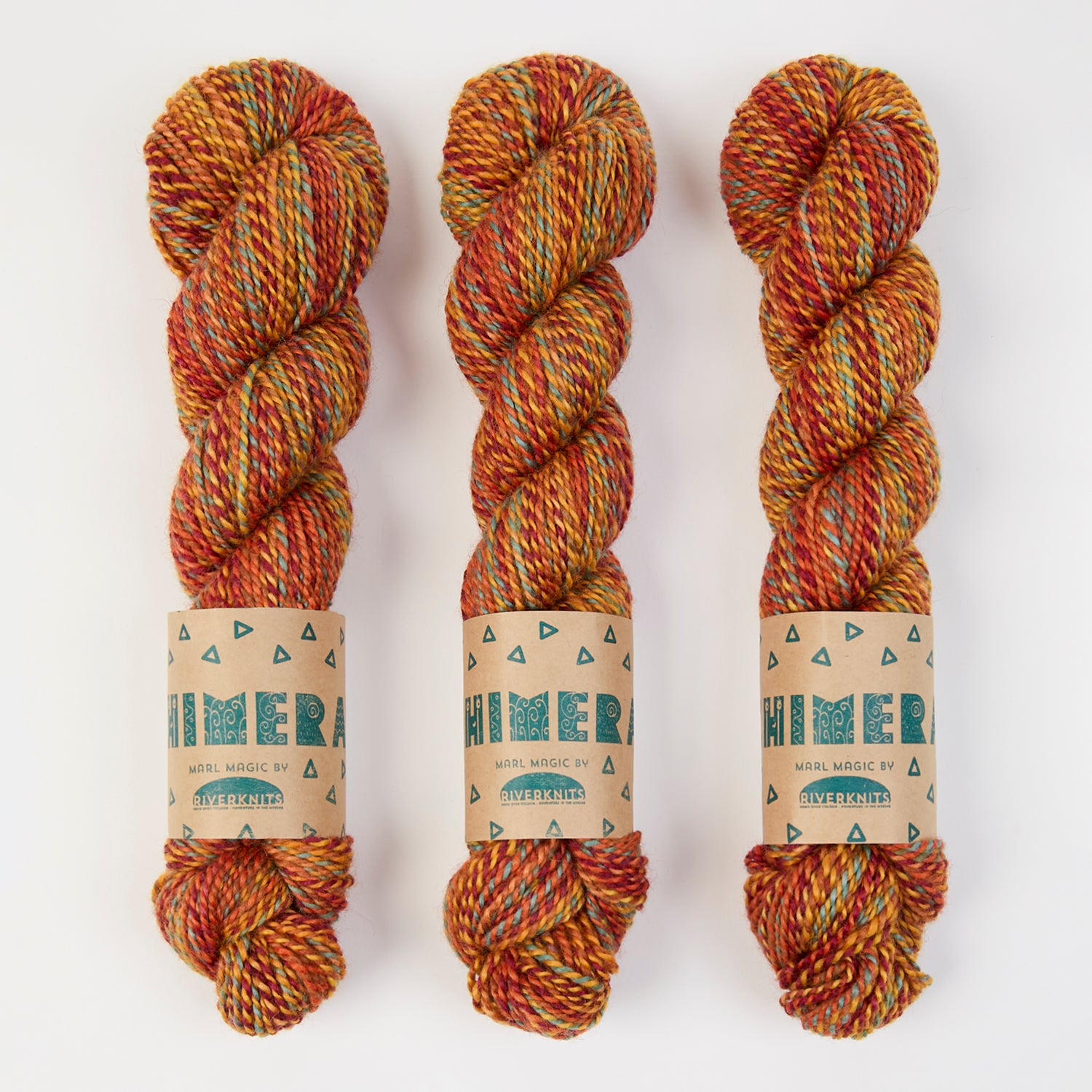 RiverKnits CHIMERA DK - PUMPKIN Blue Faced Leicester DK orange Yarn