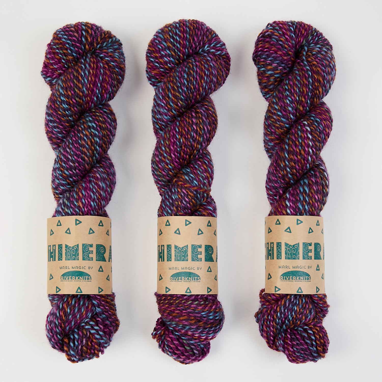 RiverKnits CHIMERA DK - SPICE MARKET Blue Faced Leicester DK purple Yarn