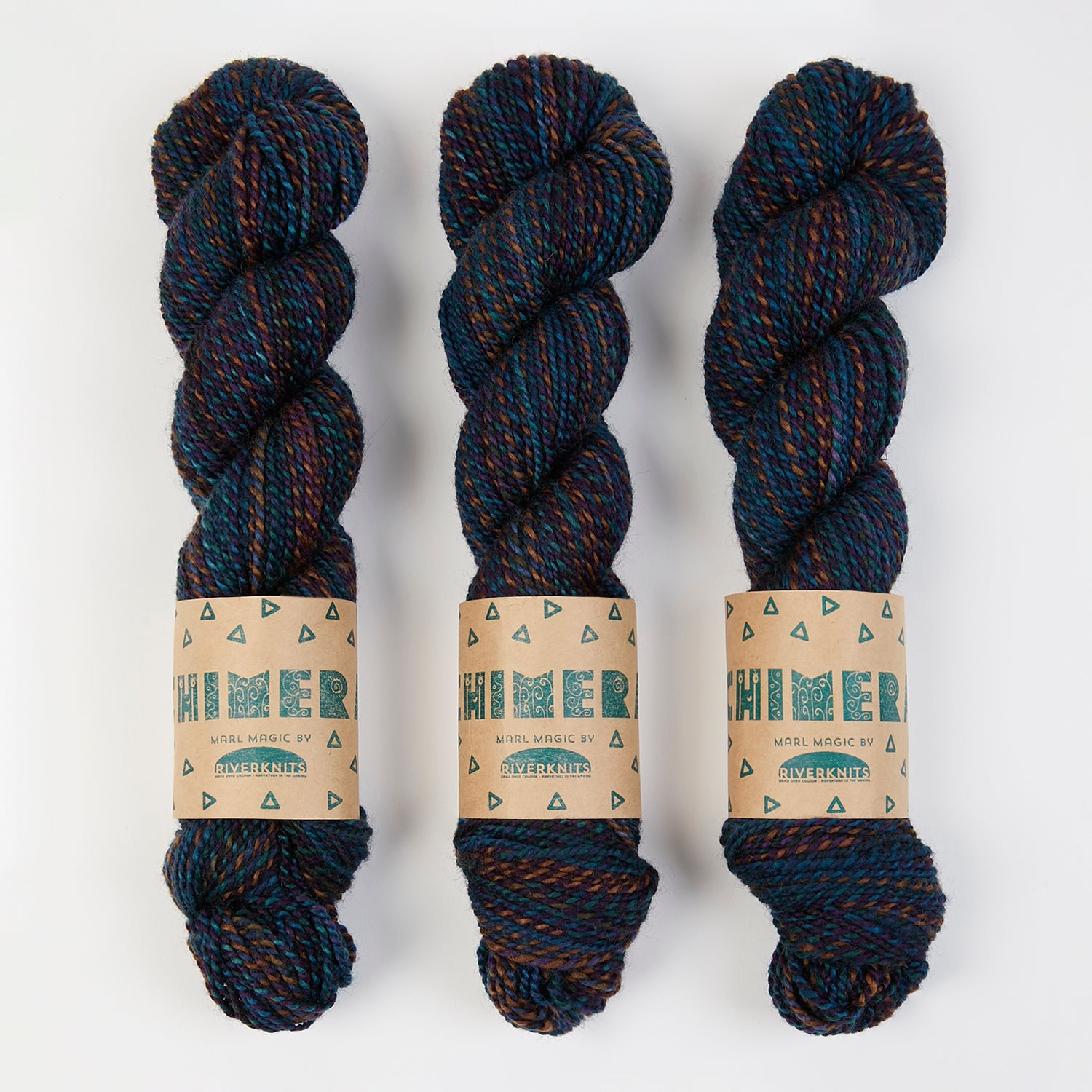 RiverKnits CHIMERA DK - STARLING Blue Faced Leicester DK blue multicolor Yarn