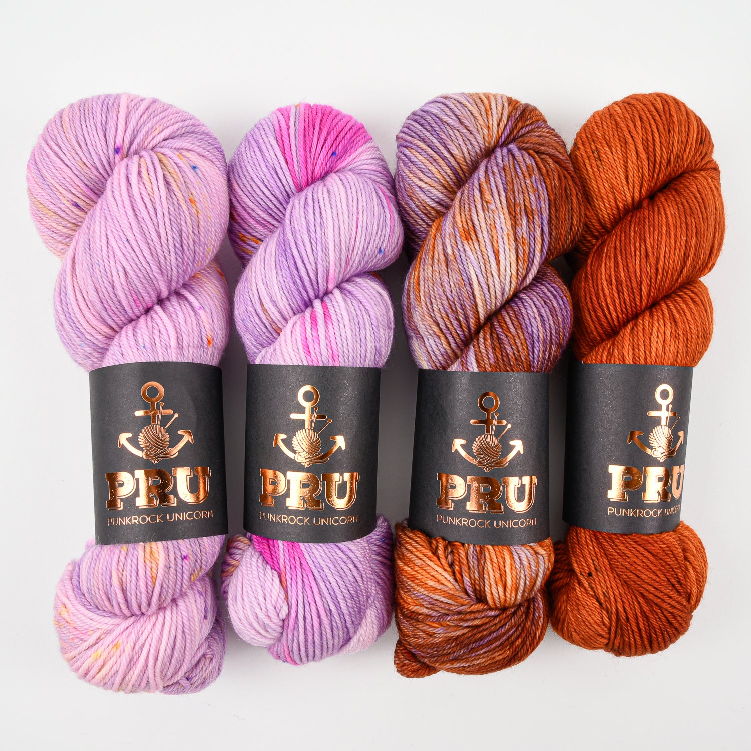 Punk Rock Unicorn ROASTED LAVENDER Merino wool Nylon Fingering Quick Kits