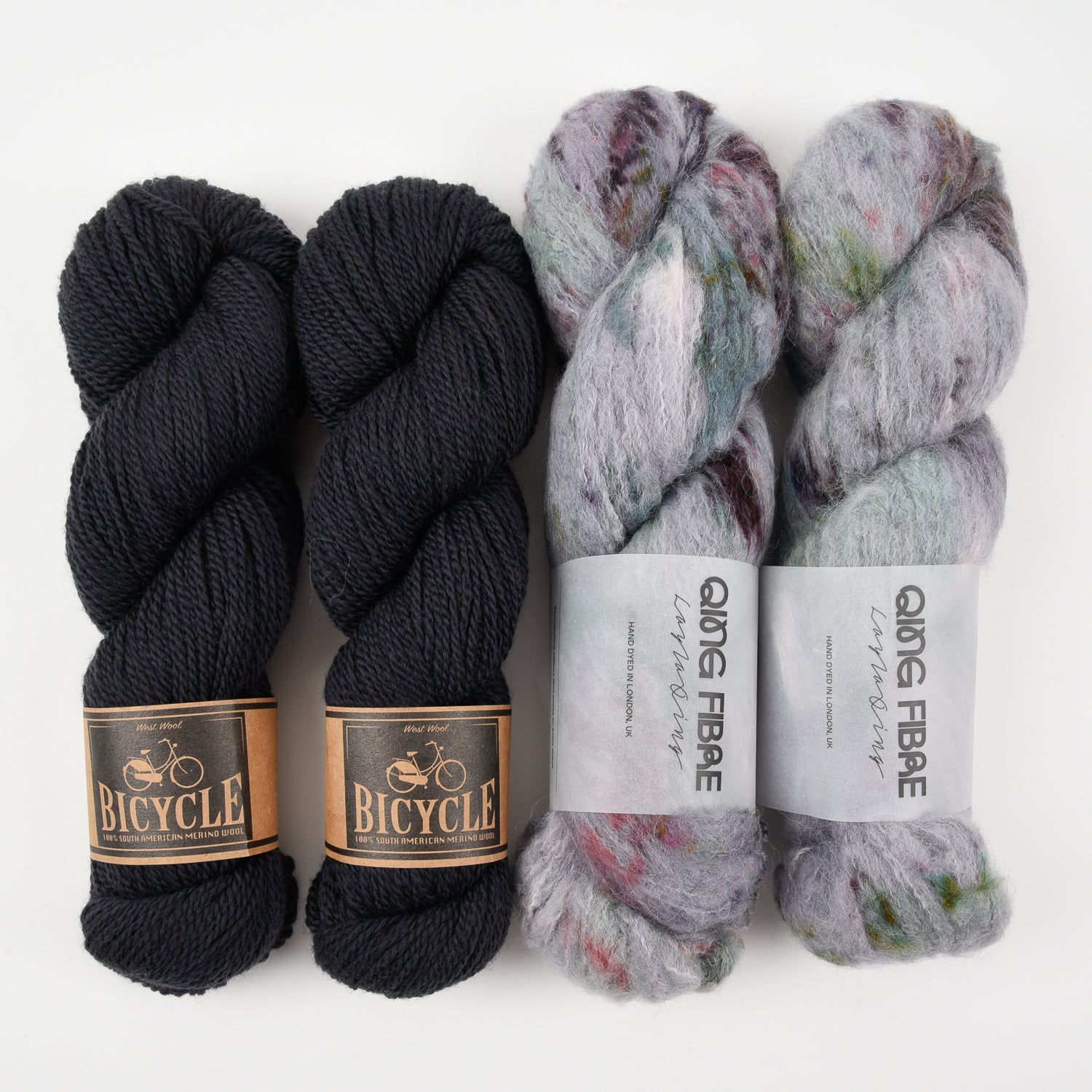 Qing Fibre ROOF TOPS Alpaca Merino wool Silk Mixed Weight Quick Kits