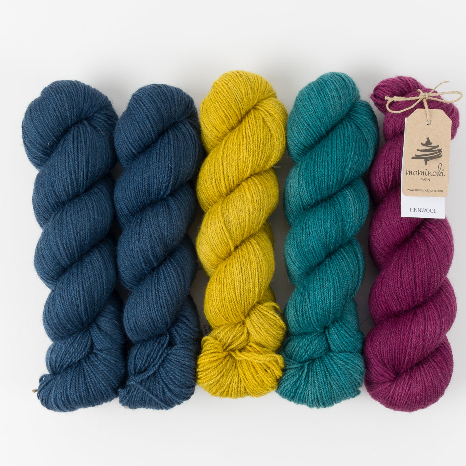 Mominoki Yarn ROSEMARY DENIM Wool Fingering Quick Kits