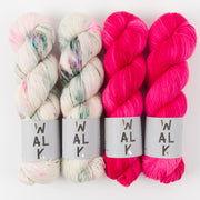 WALK Collection ROSY BLOSSOM Merino wool Fingering Quick Kits