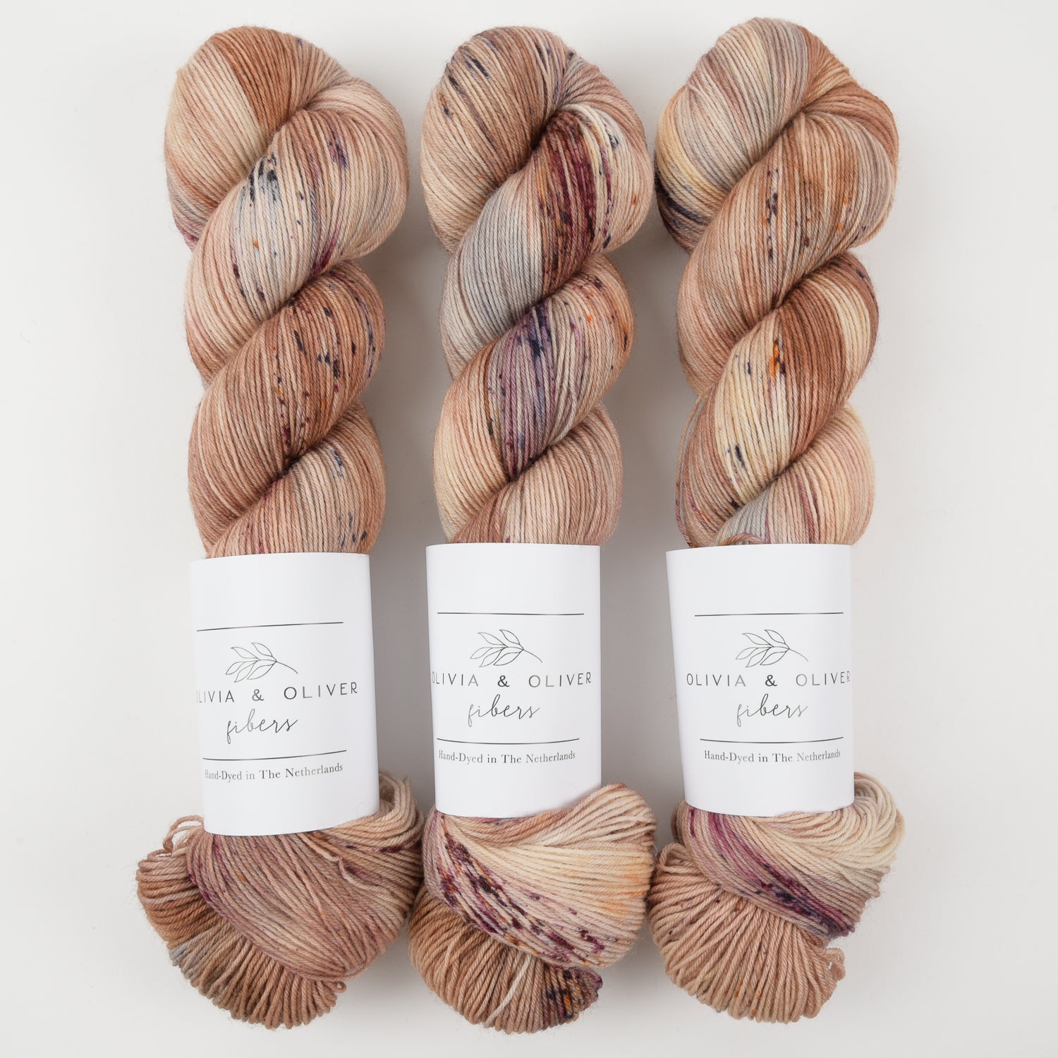 Olivia & Oliver OLIVIA BFL - ROZENGRACHT BFL Wool Blue Faced Leicester Fingering beige multicolour Yarn