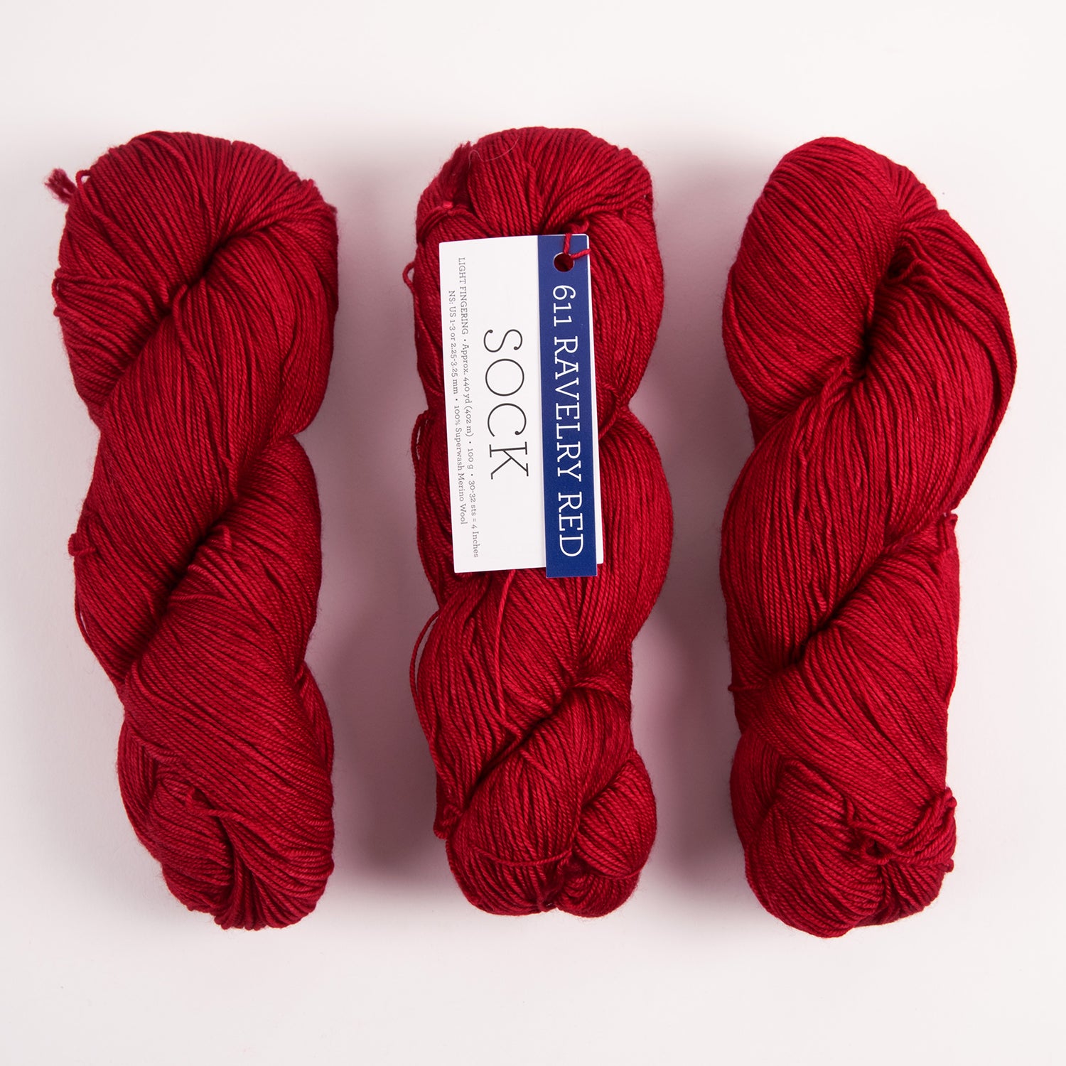 Malabrigo MALABRIGO SOCK - RAVELRY RED Merino wool Light Fingering red Yarn