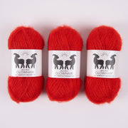 West Wool GLOWHAIR - RED HOT Mohair Silk Lace red Yarn
