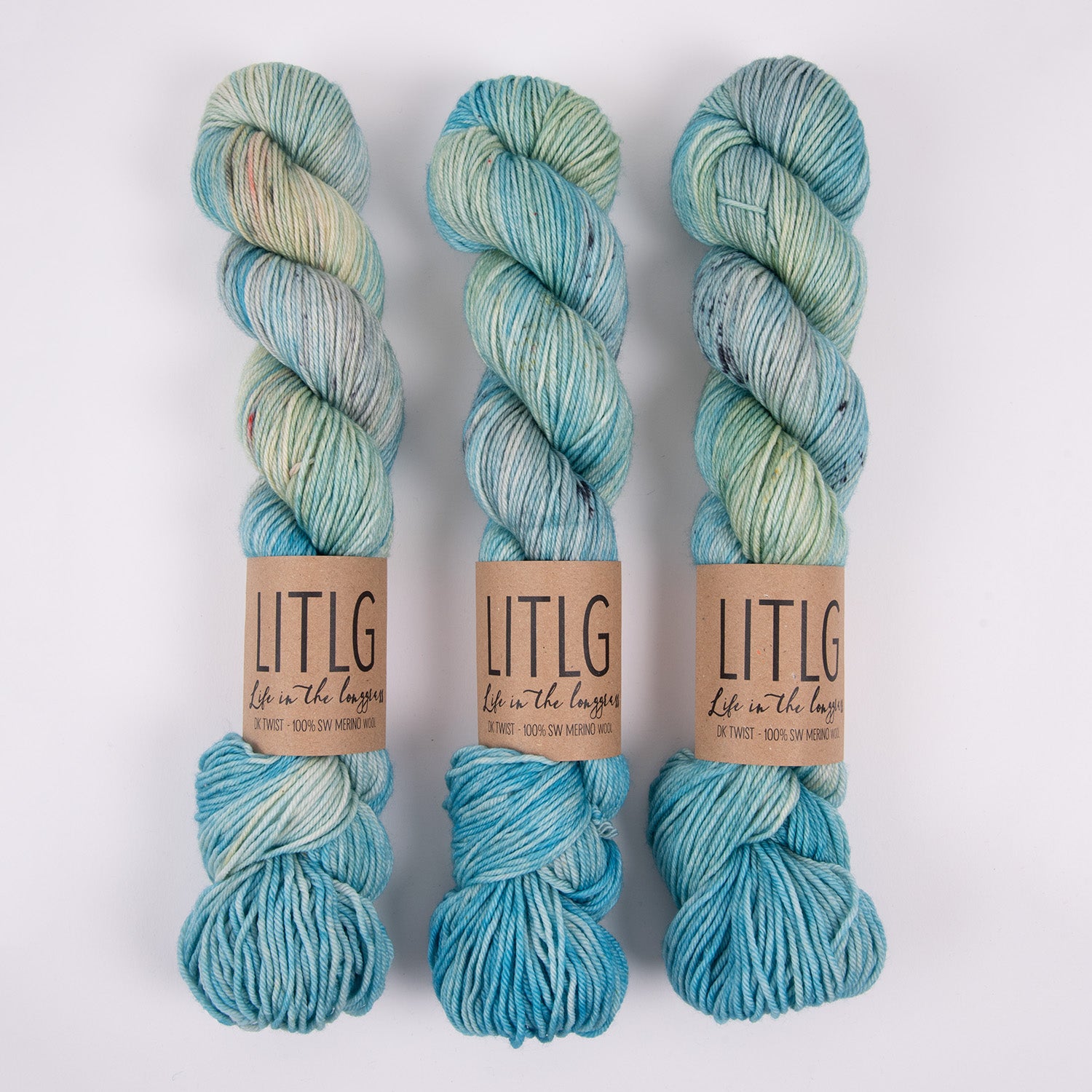 Life in The Long Grass LITLG DK TWIST - RIVERROCK Merino wool DK blue Yarn