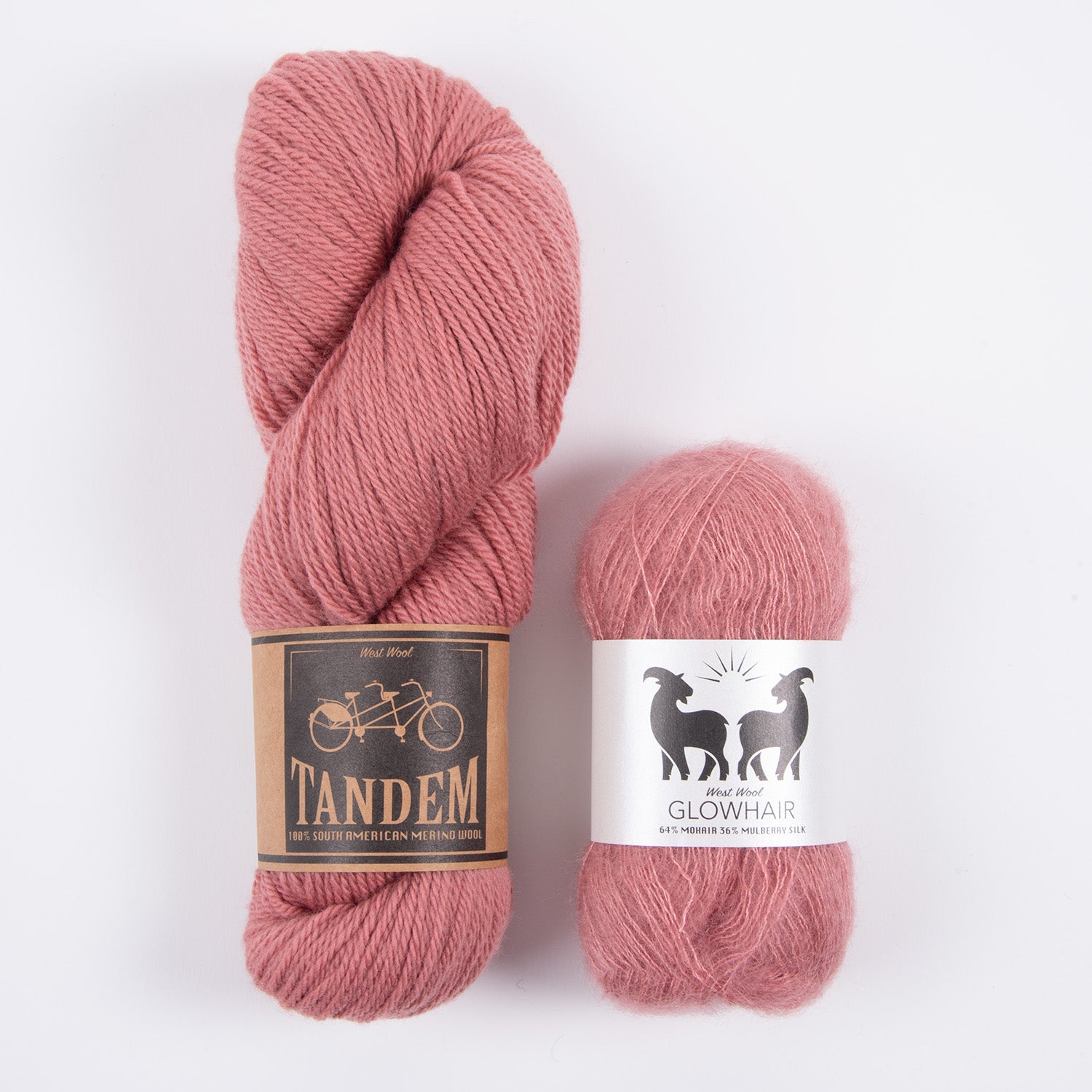 West Wool WESTKNITS KIT - ROSWITHA MOHAIR MATCH DK Mohair Silk Merino wool Lace DK pink Westknits Kits