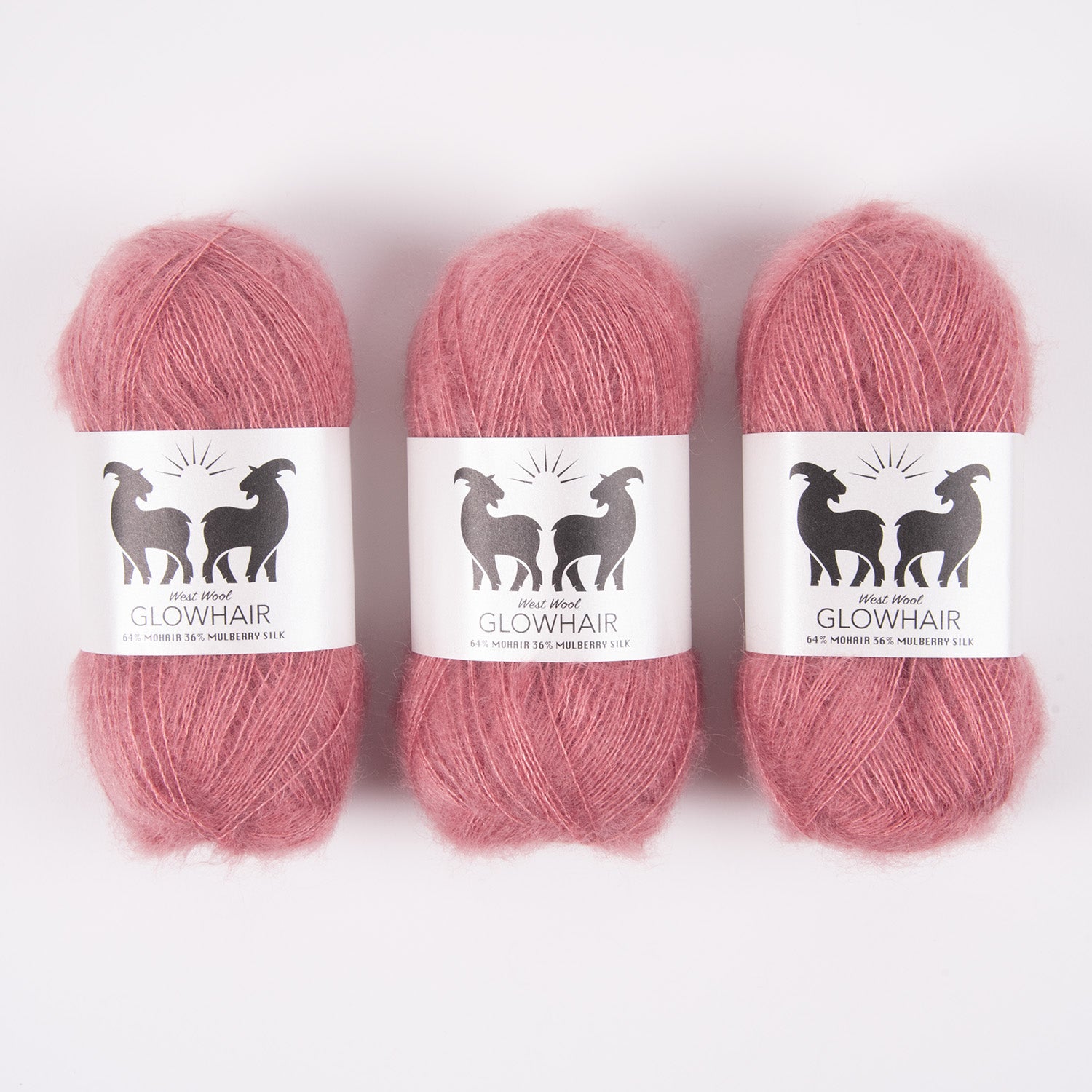 West Wool GLOWHAIR - ROSWITHA Mohair Silk Lace pink Yarn