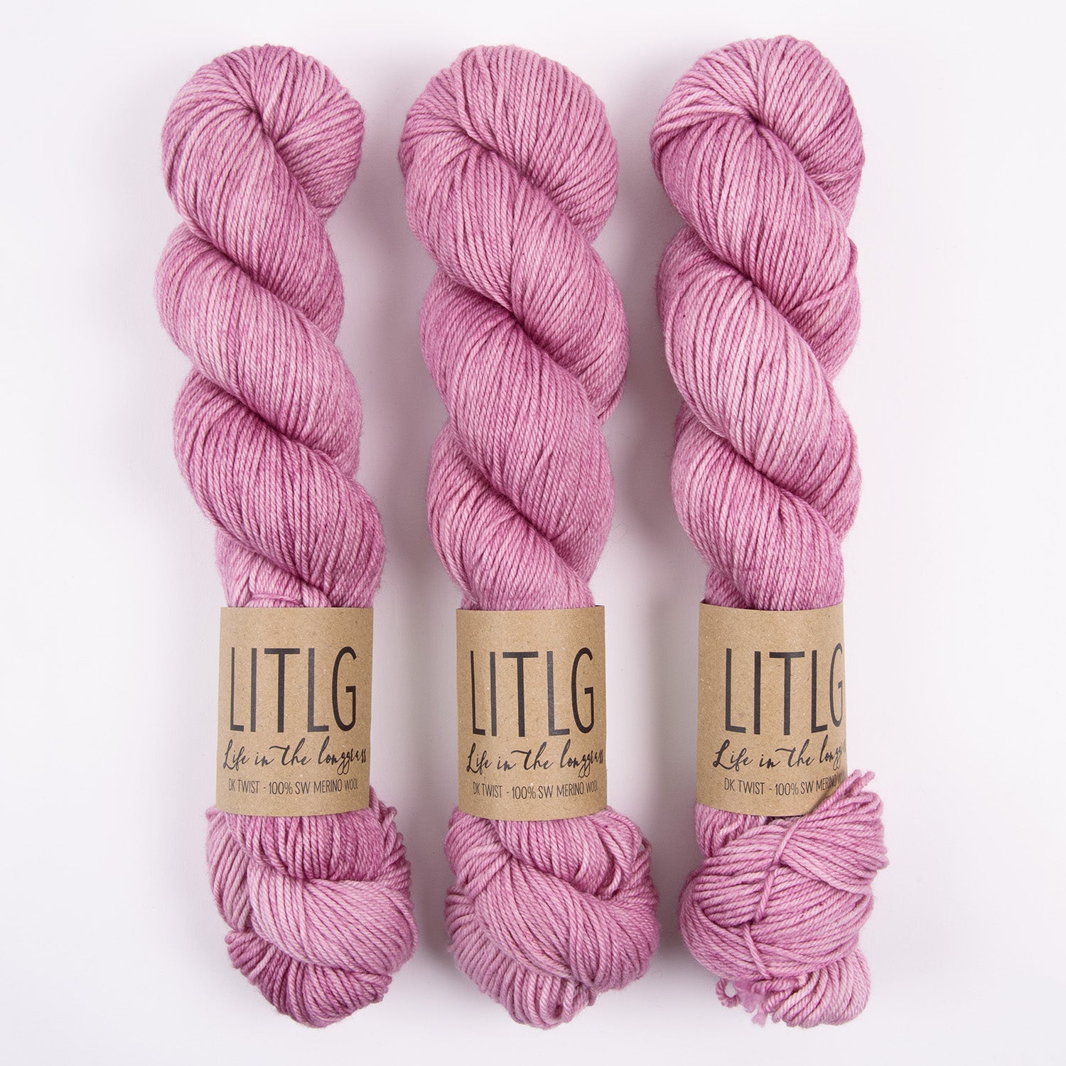 Life in The Long Grass LITLG DK TWIST - ROUGE Merino wool DK pink Yarn