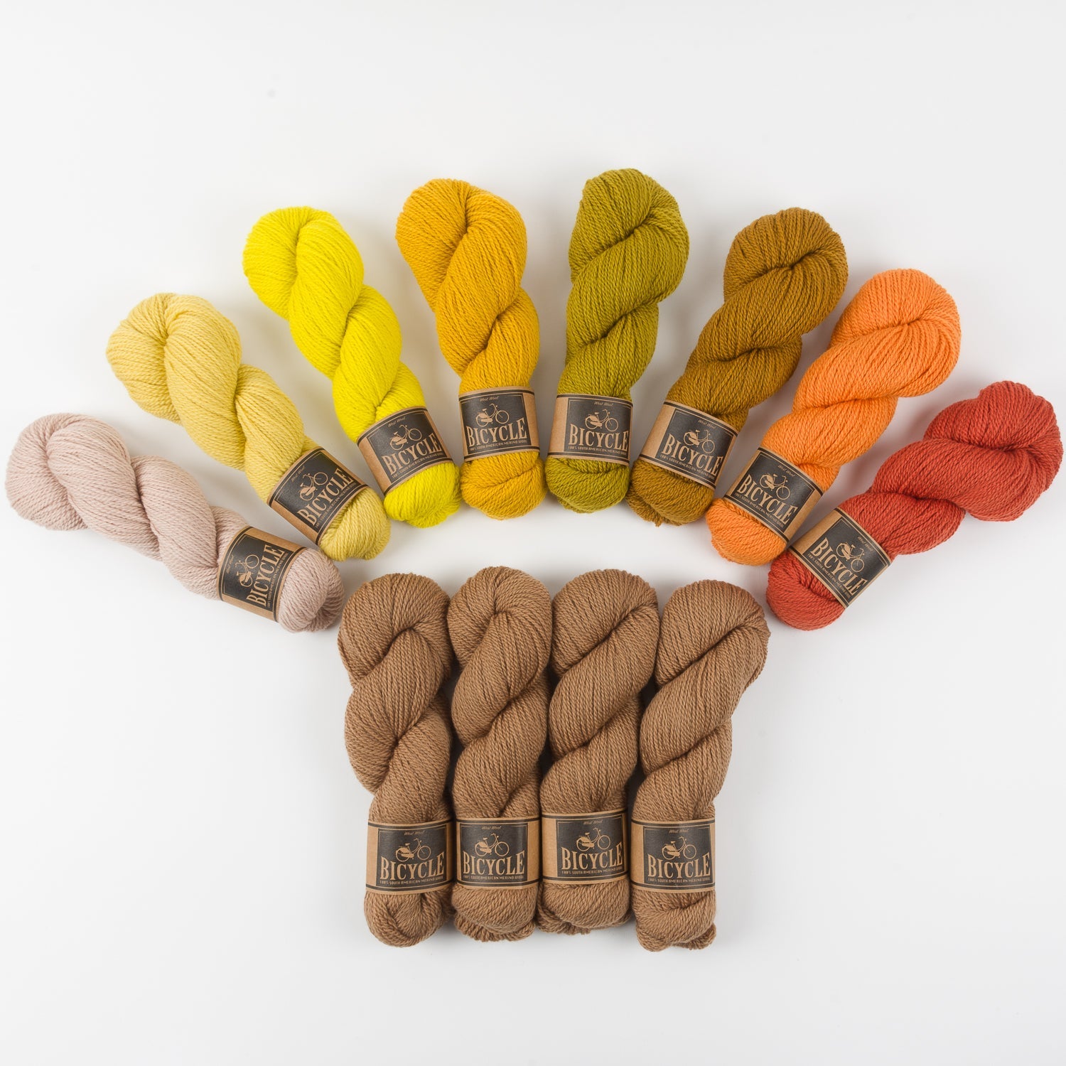 West Wool WESTKNITS KIT - SANDY TIGER Merino wool Fingering brown yellow orange Westknits Kits