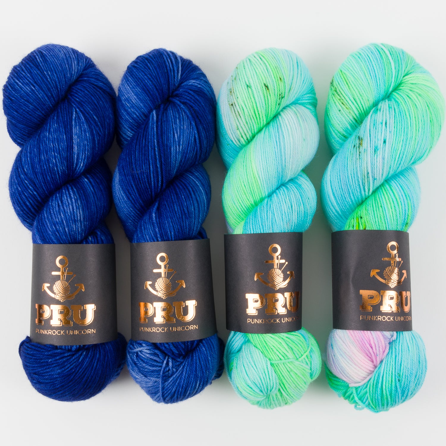 Punk Rock Unicorn SANTORINI CONTRAST Merino wool Nylon Fingering Quick Kits