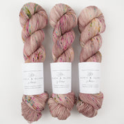 Olivia & Oliver OLIVIA BFL - SCATTERED PETALS BFL Wool Blue Faced Leicester Fingering pink Yarn