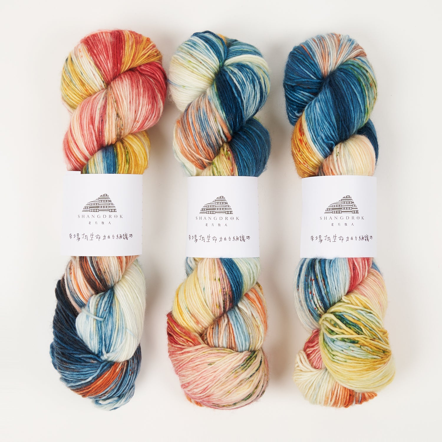 Shangdrok SINGLE MERINO - CONTEMPLATE INTO THE HEART OF OCEAN Merino wool Fingering rainbow Yarn