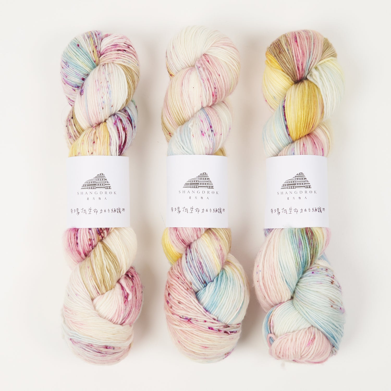 Shangdrok SINGLE MERINO - WINDFLOWERS ON THE PLATEAU Merino wool Fingering rainbow Yarn