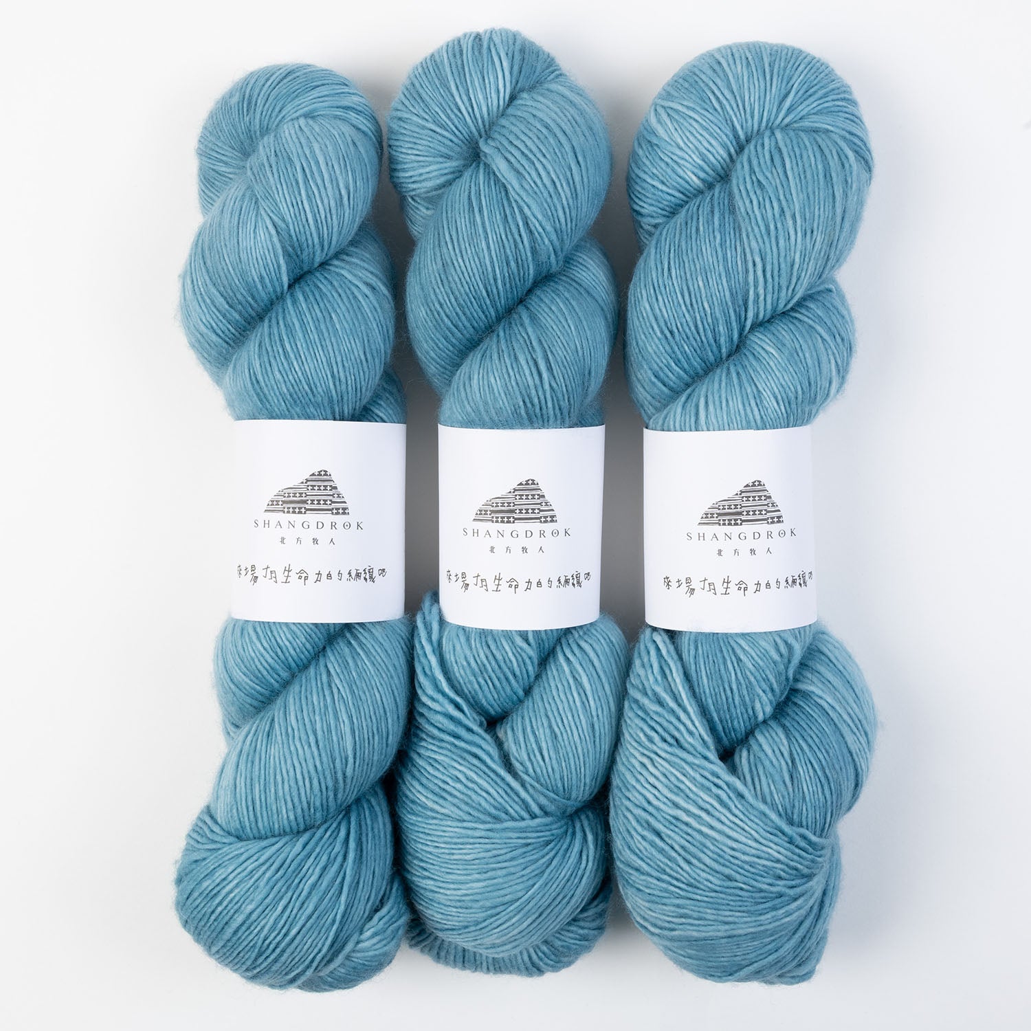 Shangdrok SINGLE MERINO - SKY ELEVATION AT 30 DEGREES Merino wool Fingering blue Yarn
