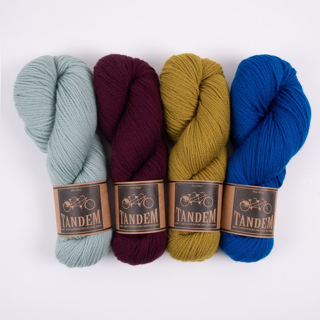 West Wool BUBBLY BLOSSOMS BLANKET - ROYAL MIST Merino wool DK Westknits Kits