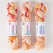 Hedgehog Fibres SKINNY SINGLES - MATCHBOX Merino wool Fingering peach Yarn