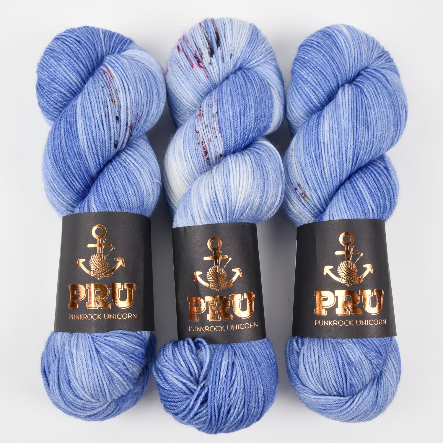 Punk Rock Unicorn SOUL - SKY Merino wool Nylon Fingering  Sock blue Yarn