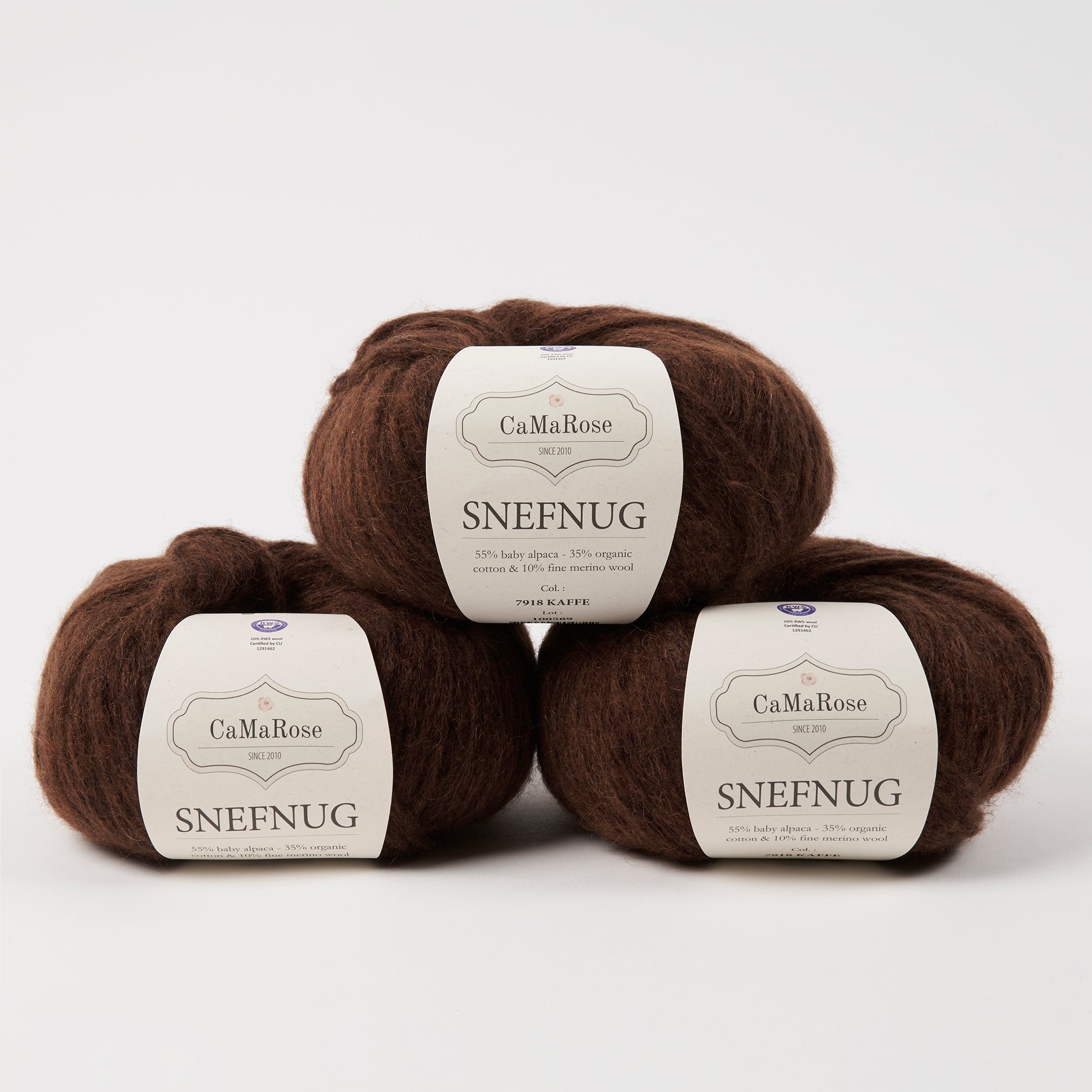 CaMaRose SNEFNUG - KAFFE Alpaca Cotton Merino wool Aran brown Yarn
