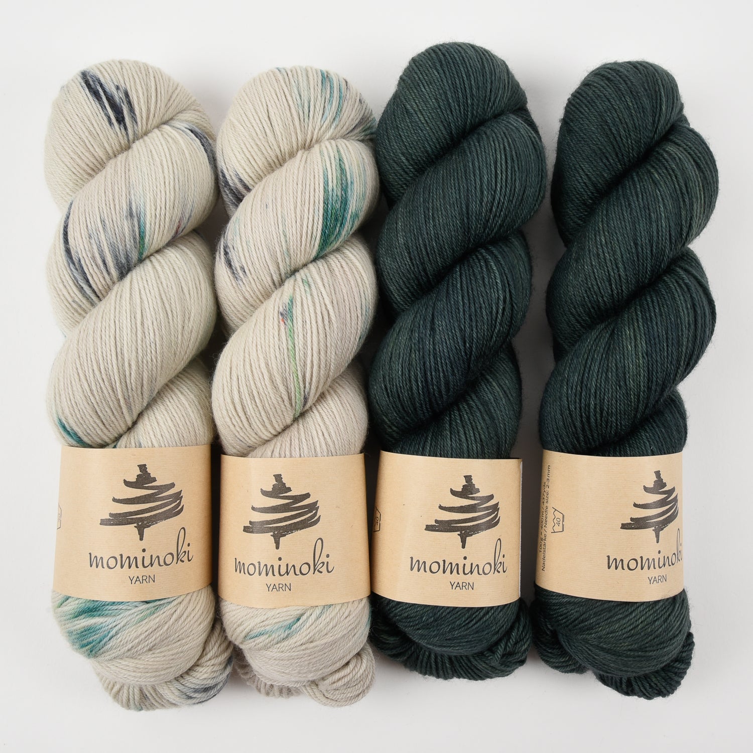Mominoki Yarn SNOWY FOREST Merino wool Polyamide Fingering Quick Kits