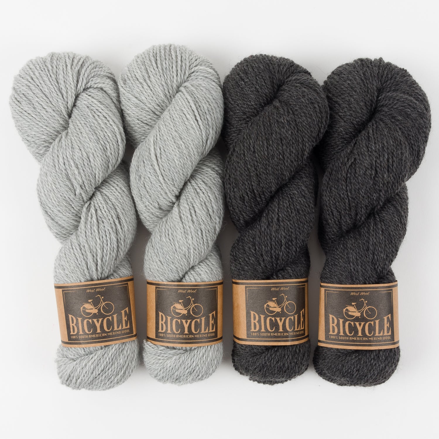 West Wool HEATHERED MOUSE Merino wool Fingering Quick Kits