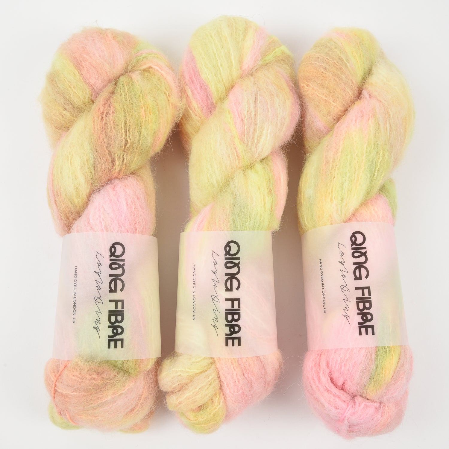 Qing Fibre MELTED BABY SURI - SORBET Alpaca Merino wool Silk Yarn