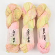 Qing Fibre MELTED BABY SURI - SORBET Alpaca Merino wool Silk Yarn