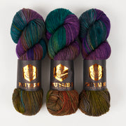 Punk Rock Unicorn SOUL DK - SPILLED OIL Merino wool Nylon DK Sock multicolour Yarn