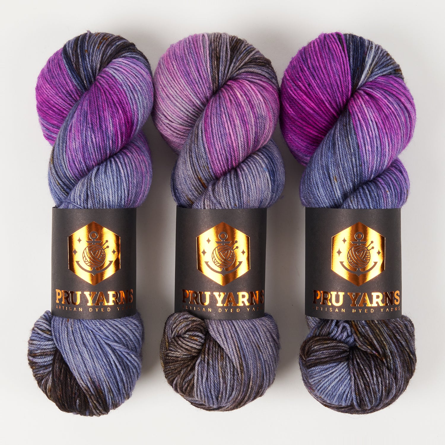 Punk Rock Unicorn SOUL - FLYING Merino wool Nylon Fingering  Sock purple Yarn